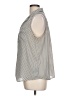 Who What Wear 100% Polyester Polka Dots Gray Sleeveless Blouse Size L - photo 5