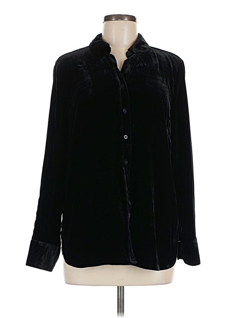 Pre-owned Talbots Long Sleeve Blouse In Black