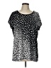 Renuar Stars Black Short Sleeve Blouse Size L - photo 1