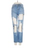 Renuar 100% Cotton Hearts Blue Jeans Size 34 waist - photo 1