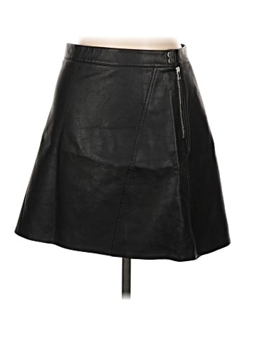 Zara Basic Faux Leather Skirt (view 1)