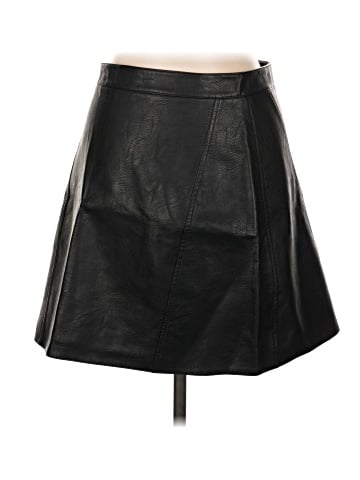 Zara Basic Faux Leather Skirt (view 2)