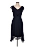 DKNY 100% Polyester Blue Cocktail Dress Size 10 - photo 1