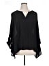 Simply Emma 100% Polyester Black 3/4 Sleeve Blouse Size 1X - photo 1