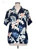 Unbranded Tropical Blue Short Sleeve Blouse Size XL - photo 1