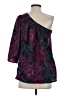 Angie 100% Polyester Purple 3/4 Sleeve Blouse Size S - photo 2