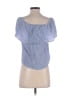 Ivy + Main 100% Rayon Blue Short Sleeve Blouse Size S - photo 2