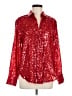 J.Crew Collection 100% Polyester Red Long Sleeve Blouse Size 6 - photo 1