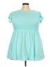 Torrid Teal Short Sleeve Top Size 3X Plus (3) - photo 1