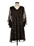Calvin Klein 100% Polyester Floral Black Cocktail Dress Size 4 - photo 1