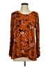 New York Laundry Orange Long Sleeve Blouse Size L - photo 1