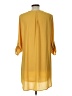 Lush 100% Polyester Solid Yellow Casual Dress Size L - photo 2