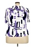 Chico's Graphic Purple Short Sleeve Blouse Size XXL (4) - photo 2