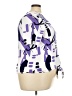 Chico's Graphic Purple Short Sleeve Blouse Size XXL (4) - photo 4