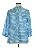 Talbots 100% Cotton Blue 3/4 Sleeve Blouse Size 1X - photo 2