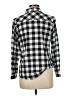 Foxcroft 100% Cotton Checkered-gingham Gray Long Sleeve Button-Down Shirt Size 8 (petite) - photo 2