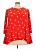 Anne Klein Polka Dots Red 3/4 Sleeve Blouse Size 2X - photo 1