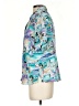 Alia Print Teal Short Sleeve Blouse Size P (petite) - photo 5