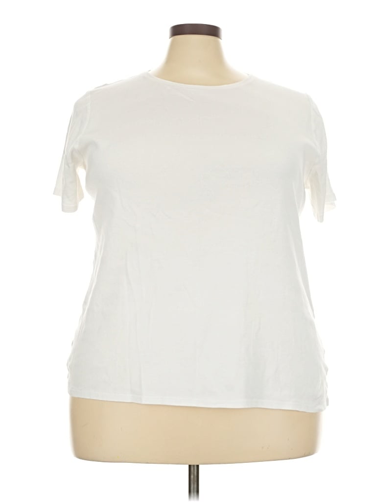 Pre-owned Croft & Barrow Short Sleeve T-shirt In Ivory