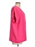 NINEXIS 100% Polyester Pink Short Sleeve Blouse Size L - photo 4