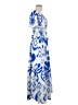 Unbranded Print Blue Casual Dress Size M (estimated) - photo 4