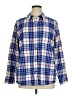L.L.Bean 100% Cotton Plaid Blue Long Sleeve Button-Down Shirt Size 1X - photo 1