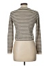 Olivaceous 100% Viscose Stripes Ivory Turtleneck Sweater Size L - photo 2