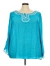 AGB Teal 3/4 Sleeve Blouse Size 3X - photo 1