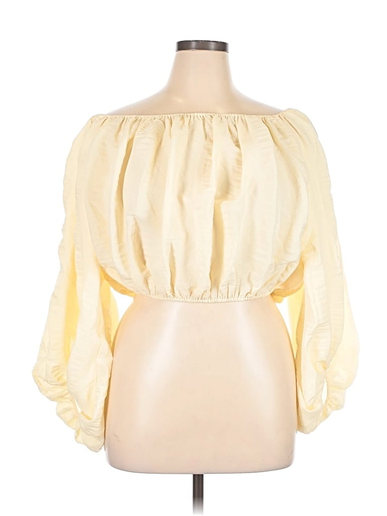 Pre-owned Hyfve 3/4 Sleeve Blouse In Yellow