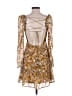 Lush 100% Polyester Floral Gold Tan Cocktail Dress Size S - photo 2