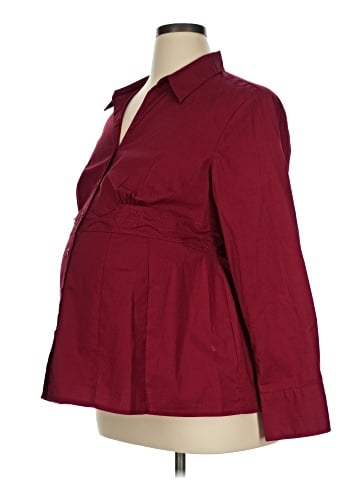 Motherhood Long Sleeve Button-Down Shirt (view 1)