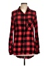 Rebellion 100% Rayon Plaid Red Long Sleeve Button-Down Shirt Size L - photo 1