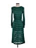 Assorted Brands Stripes Green Casual Dress Size S (estimated) - photo 1