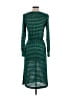 Assorted Brands Stripes Green Casual Dress Size S (estimated) - photo 2