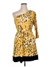 EMMA Animal Print Yellow Cocktail Dress Size 14 - photo 1