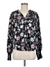 Vince Camuto 100% Polyester Floral Black Long Sleeve Blouse Size M - photo 1