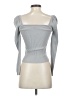 River Island Gray Long Sleeve Top Size 10 - photo 2
