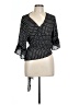 Max Studio 100% Polyester Polka Dots Black 3/4 Sleeve Blouse Size L - photo 1