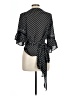 Max Studio 100% Polyester Polka Dots Black 3/4 Sleeve Blouse Size L - photo 2
