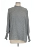 Creation 100% Polyester Houndstooth Gray Long Sleeve Blouse Size 12 - photo 1