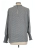 Creation 100% Polyester Houndstooth Gray Long Sleeve Blouse Size 12 - photo 2