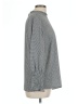 Creation 100% Polyester Houndstooth Gray Long Sleeve Blouse Size 12 - photo 4