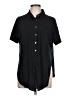 Theory 100% Cotton Black Short Sleeve Button-Down Shirt Size L - photo 1