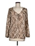 Dana Buchman 100% Polyester Tan Long Sleeve Blouse Size M - photo 1
