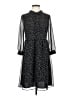 Uniqlo 100% Polyester Polka Dots Black Casual Dress Size S - photo 1
