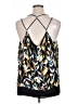 Carmen Carmen Marc Valvo 100% Polyester Floral Black Tank Top Size XL - photo 2