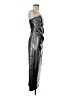 Zara Metallic Black Cocktail Dress Size M - photo 4