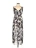 Soprano 100% Polyester Floral Gray Cocktail Dress Size L - photo 1