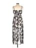 Soprano 100% Polyester Floral Gray Cocktail Dress Size L - photo 2