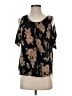 Sienna Sky 100% Polyester Black Short Sleeve Blouse Size S - photo 1